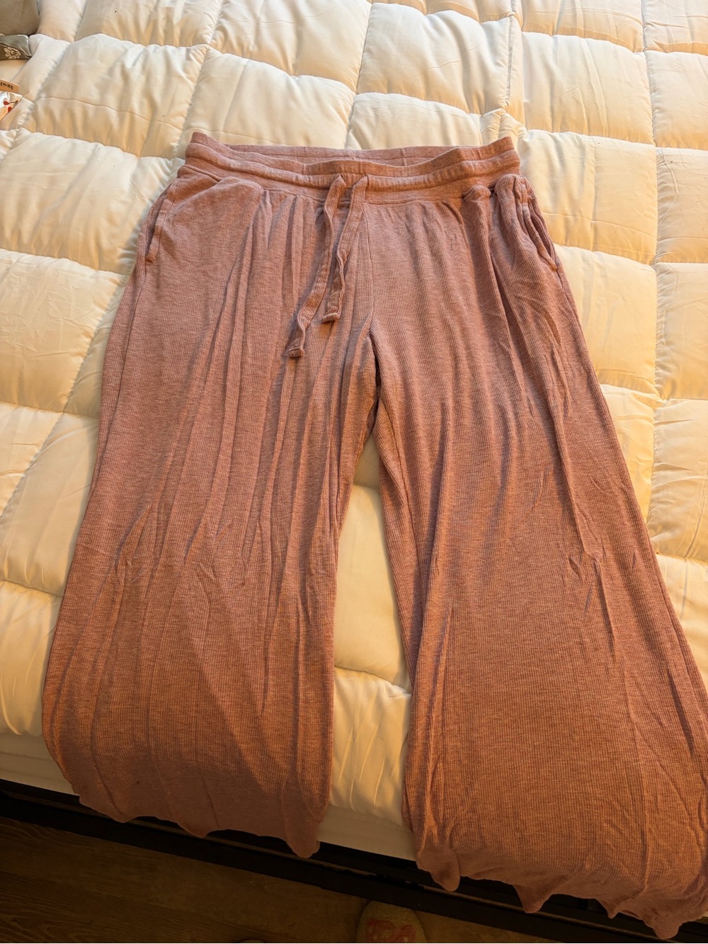 Women's Ribbed Short-Sleeve Pajama Set in Dusty Rose - Picture 2 of 5